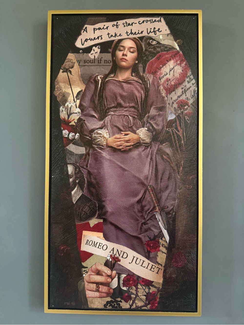 Romeo & Juliet Coffin Wall Décor, 1pc. by Ashland Juliet decoupage style -